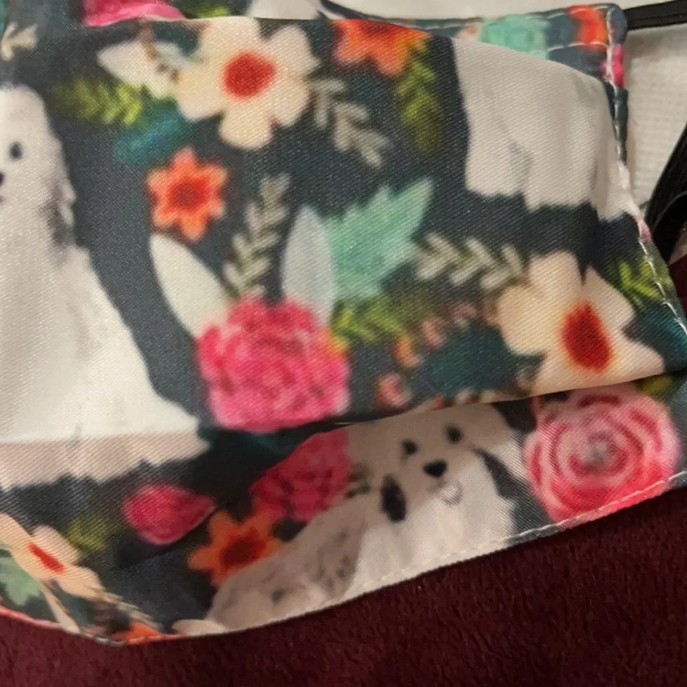 New cute floral dog face mask